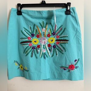 Michael Kors Vintage Embroidered Mini Skirt Size 4 NWT